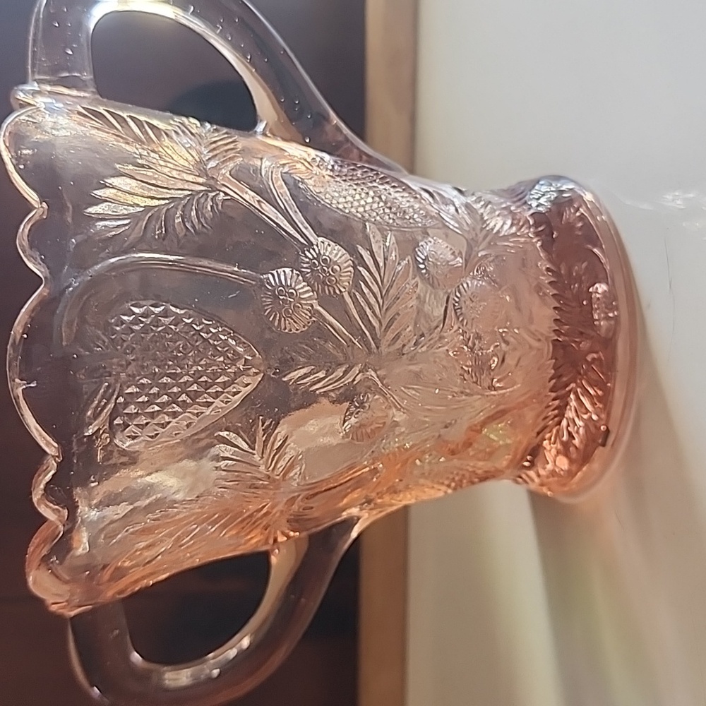 Vintage Pink Glass Vase